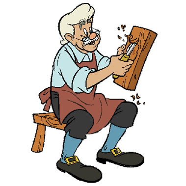 Папа Карло за работой, которая его реально прославила...