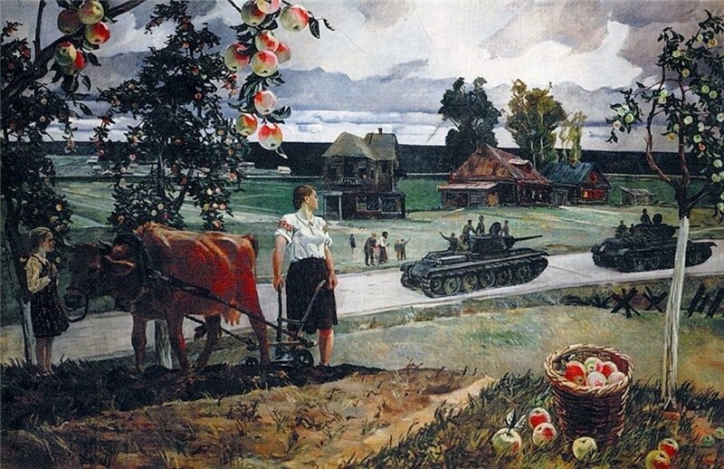 Александр Дейнека. «Едут на войну». 1944 г. 