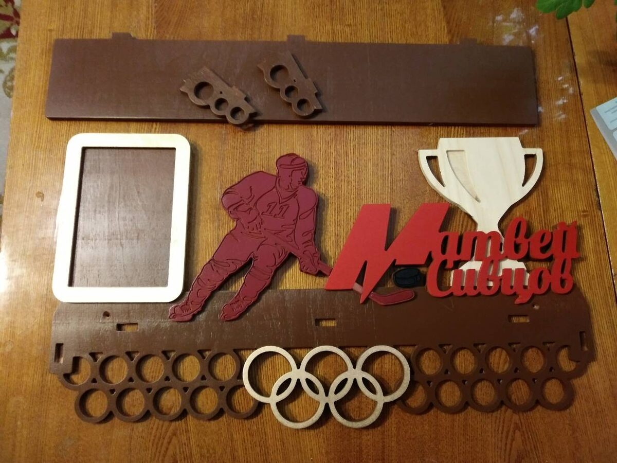 Медальница для хоккеиста. 