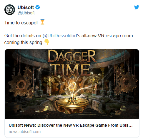 Запись в официальном твиттере Ubisoft