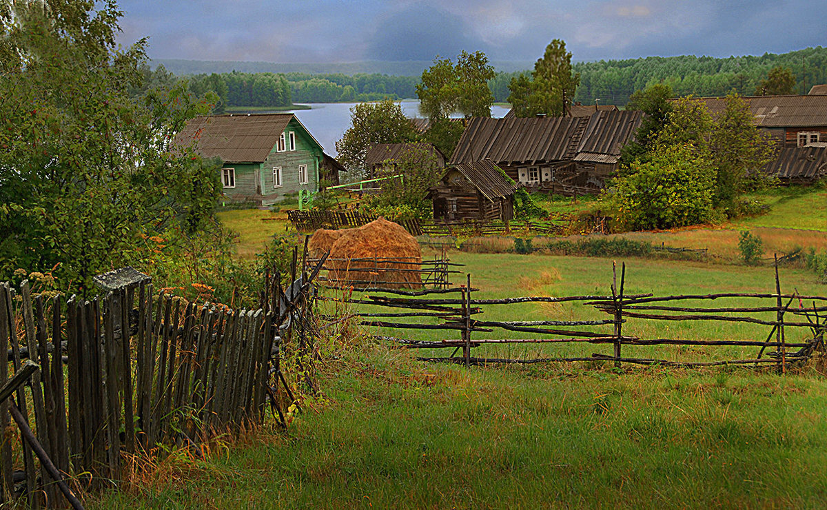 Пейзаж русская деревня фото