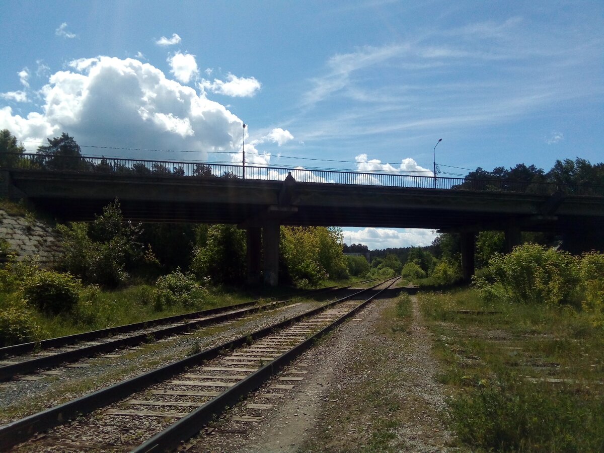 Мост на Берёзовском тракте, справа - разобранная железная дорога к Изоплиту