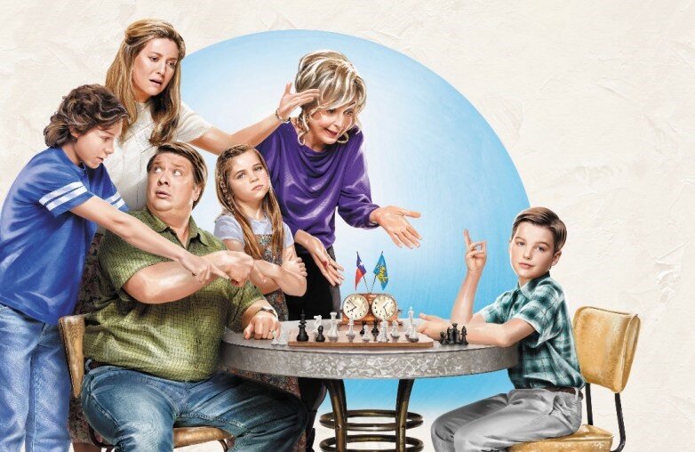 Фрагмент постера сериала "Детство Шелдона" Young Sheldon 