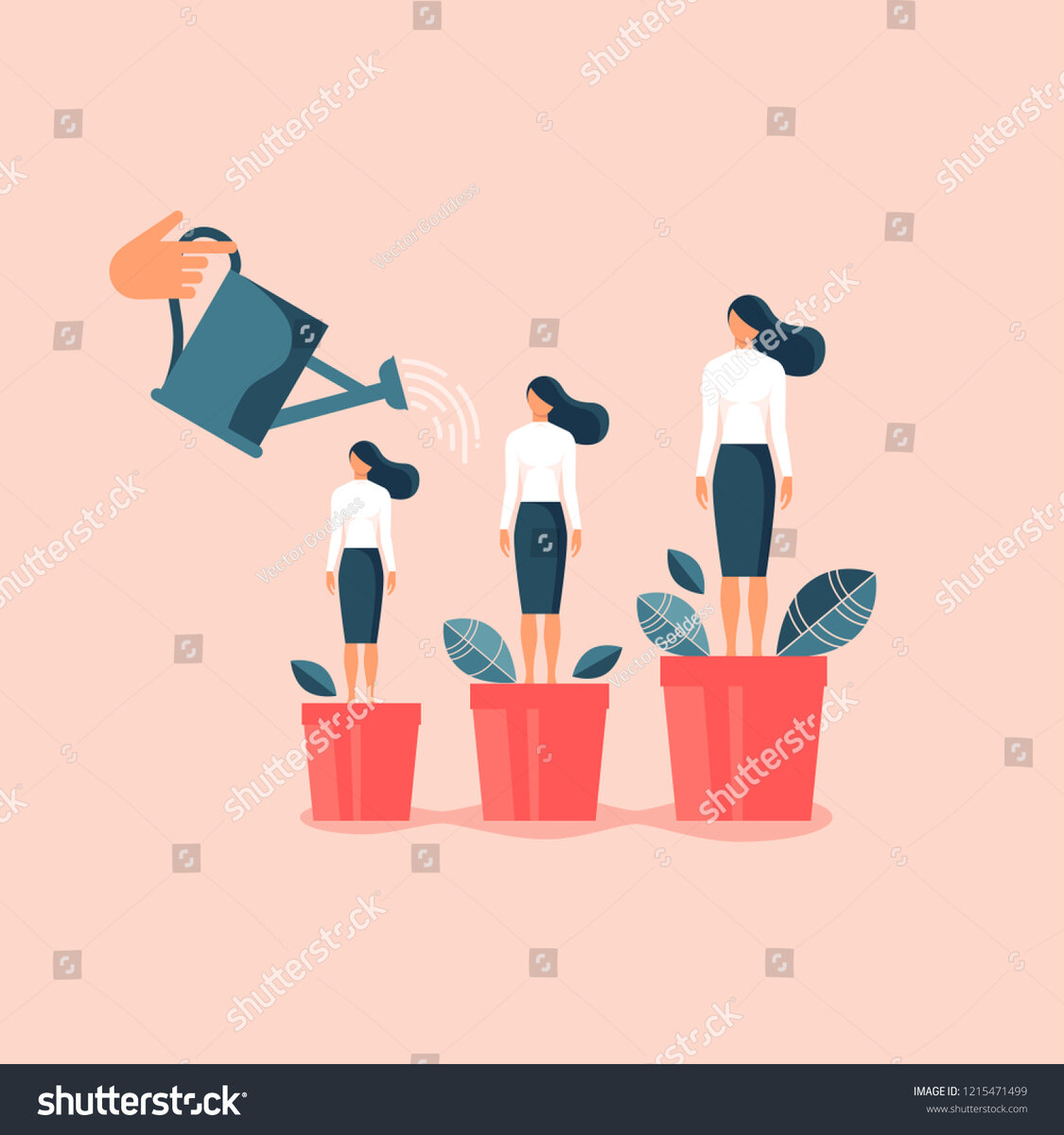 Одна из топовых иллюстраций в векторной графике по запросу "career growth". Автор: Vector Goddess