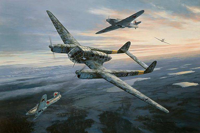 Самолёт-разведчик  Люфтваффе - Focke Wulf Fw 189, "Рама". 