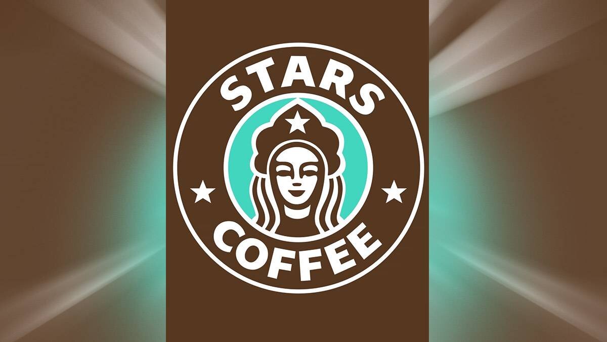 Star coffee новый арбат. Старбакс новый логотип. Логотип Старбакс и Stars Coffee. Новый логотип Starbucks в России. Логотип кофейни старс кофе.