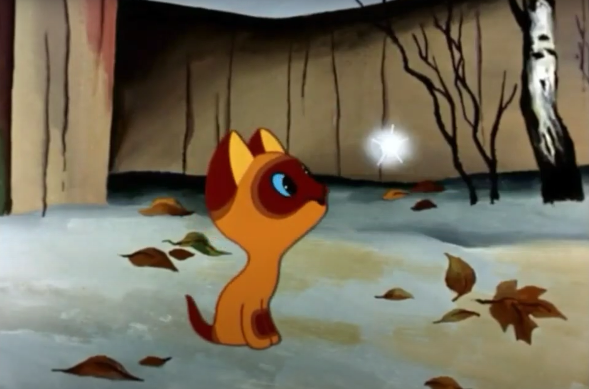 Температура падает!  Кадр из мультфильма "Котенок Гав"
