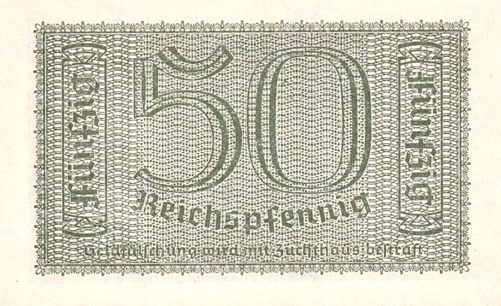 50 fünfzig Reichspfennig 