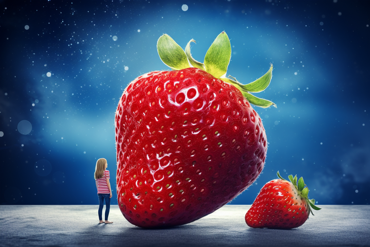 Девушка собирает ягоды