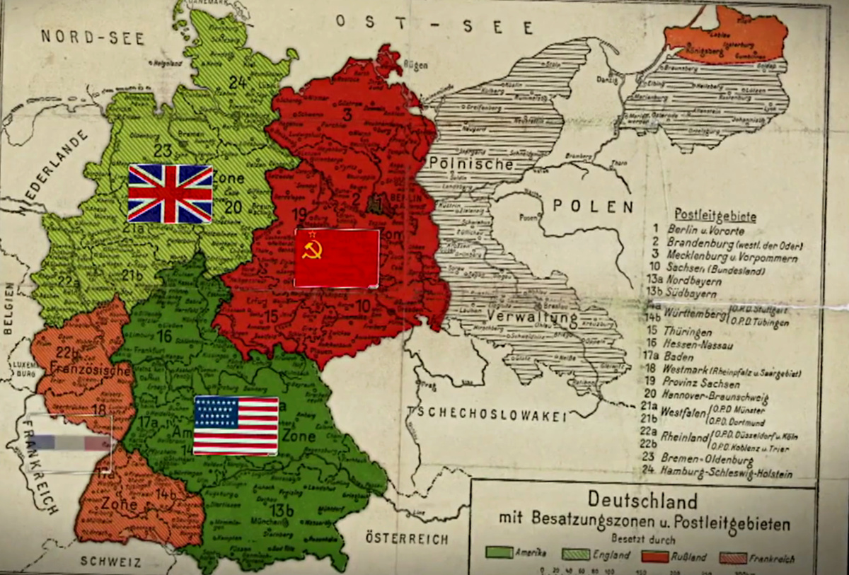 Зоны ооккупации Германии после Второй Мировой войны