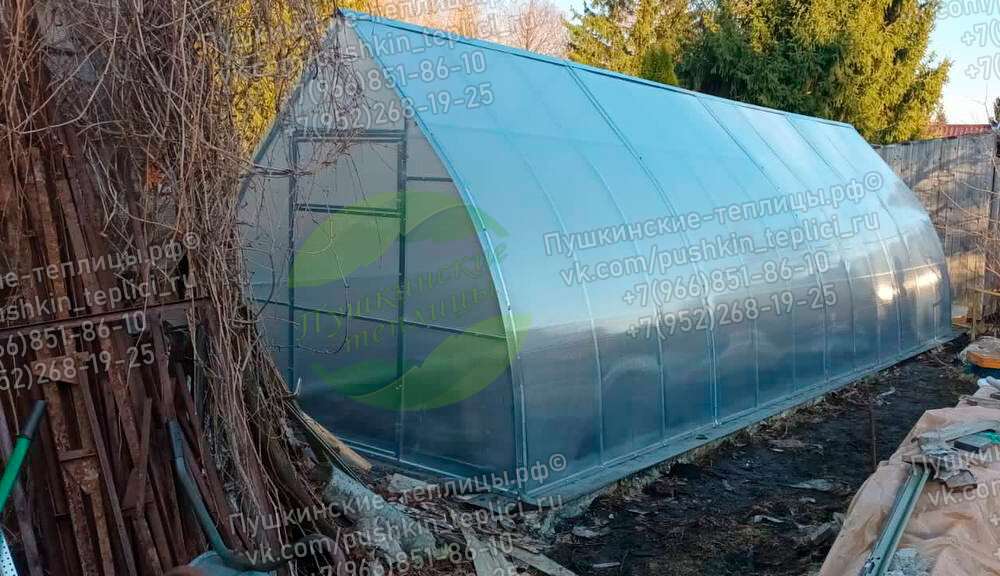 Каплевидная теплиц из поликарбоната