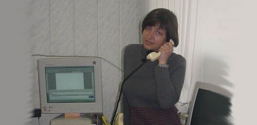 Автор на работе в 2002 году