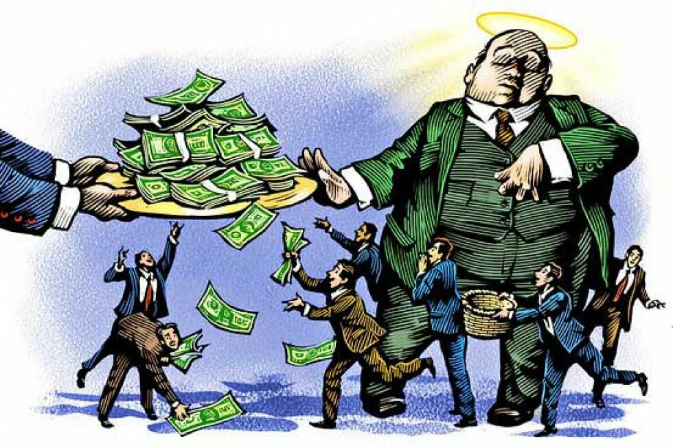 Политика против правительства. Политическая коррупция. Деньги государства. Власть иллюстрация. Карикатуры на тему денег.