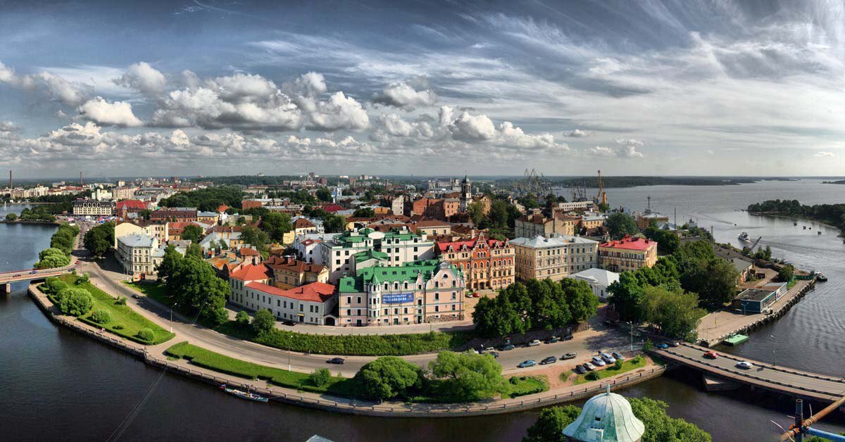 вид на Выборг с высоты птичьего полета