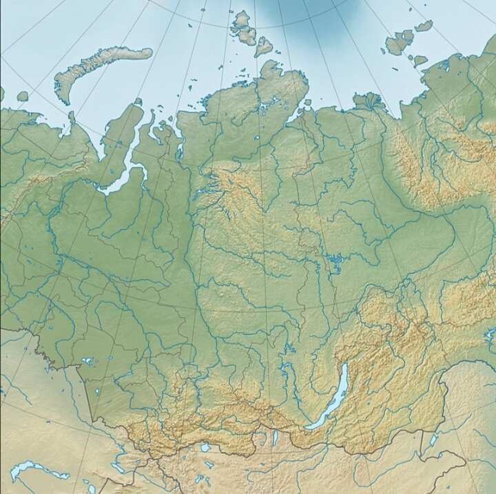 Река Иртыш на карте, из интернета.