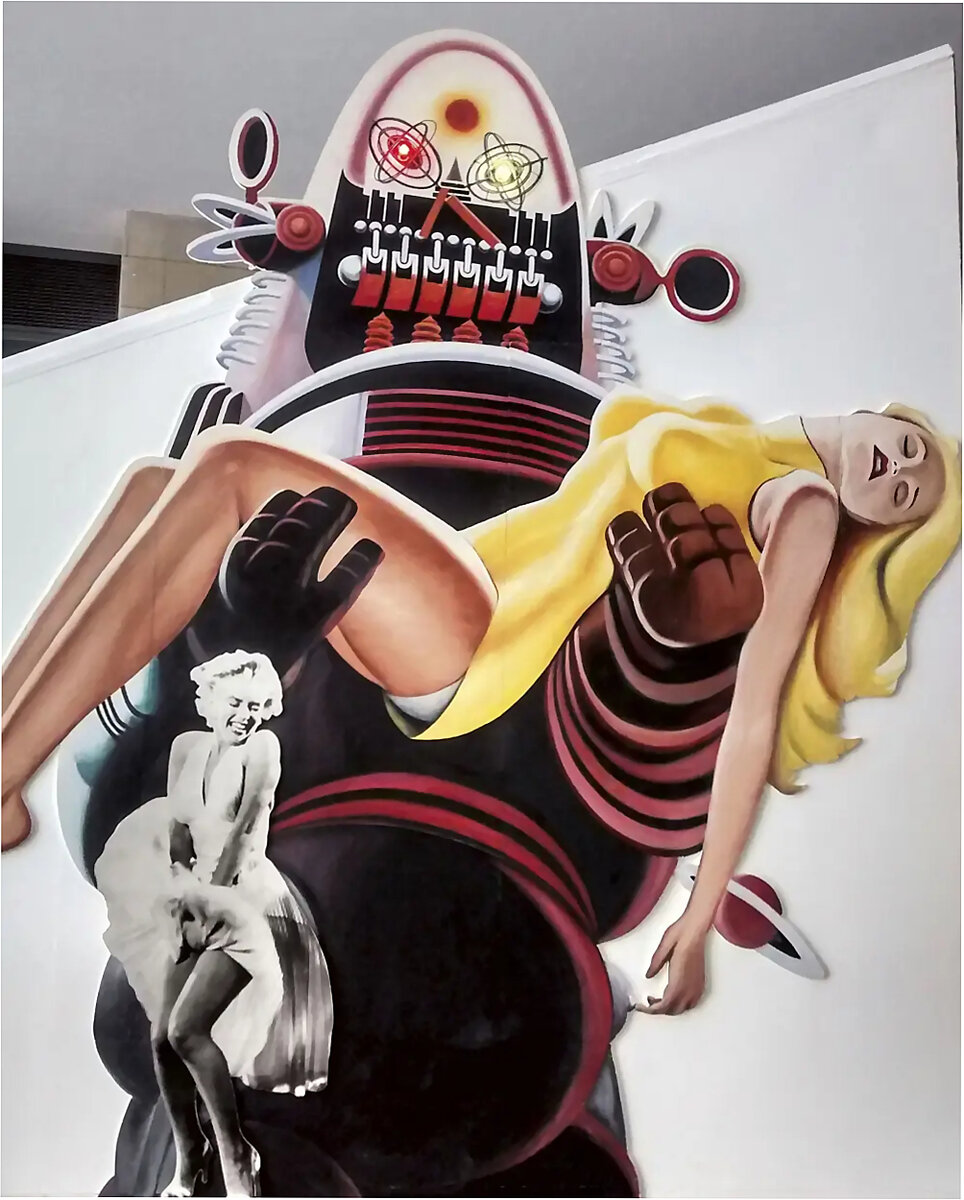 Инсталляция Гамильтона, созданная для выставки «Это — Завтрашний День» 1956 г. (реплика для большой посмертной выставки Гамильтона в Центре искусств королевы Софии. Мадрид, 2014 г.)