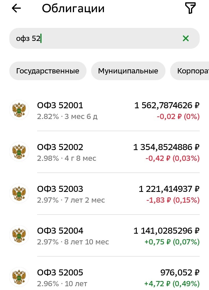 Рыночная стоимость ОФЗ-ИН в приложении СберИнвестор указывается в рублях. Дата: 10.05.2023 