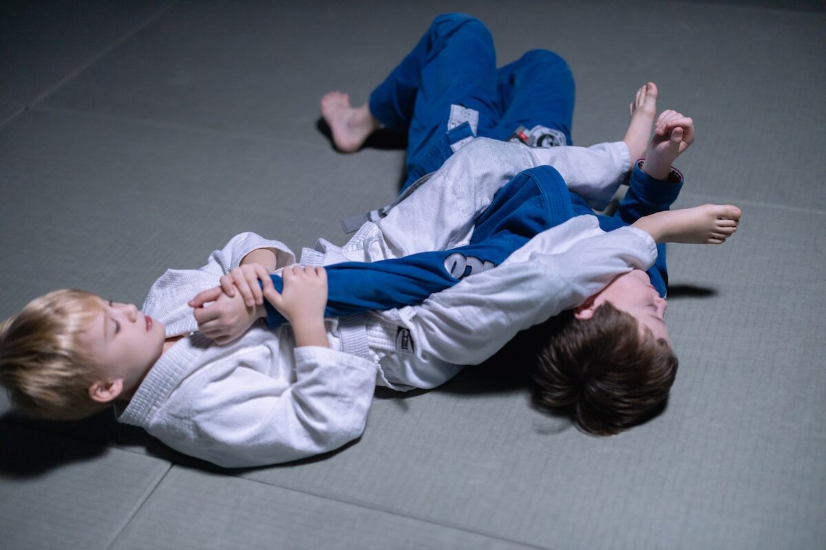 Boy with Judo teacher