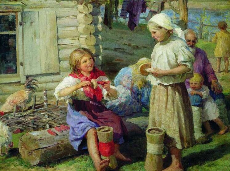Сычков Федот Васильевич (1870-1958). У хаты.