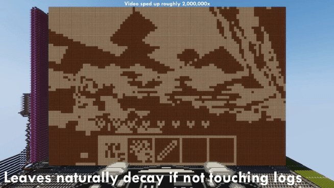 Игрок создал компьютер в Маинкрафт и запустил на нем Маинкрафт.