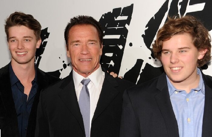 Арнольд Шварценеггер со своими сыновьями Патриком и Кристофером.