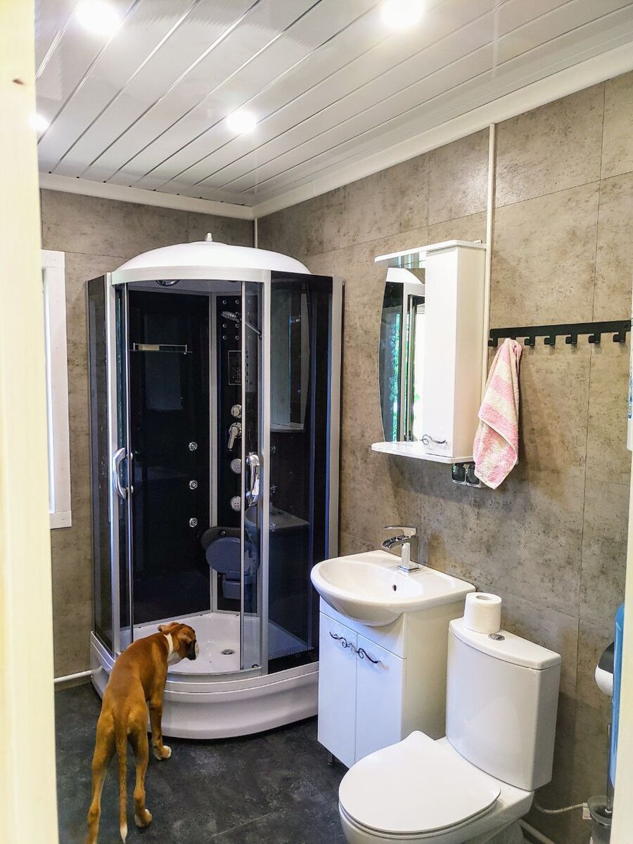 Перси оценивает дизайн и удобство душевой кабины