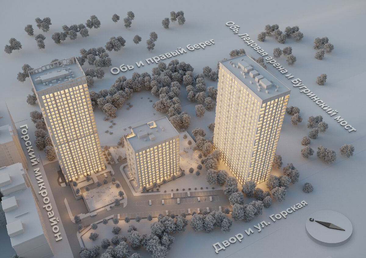 ЖК Горская лагуна от ГК «Дом-Строй» будет включать в себя три дома разной этажности.