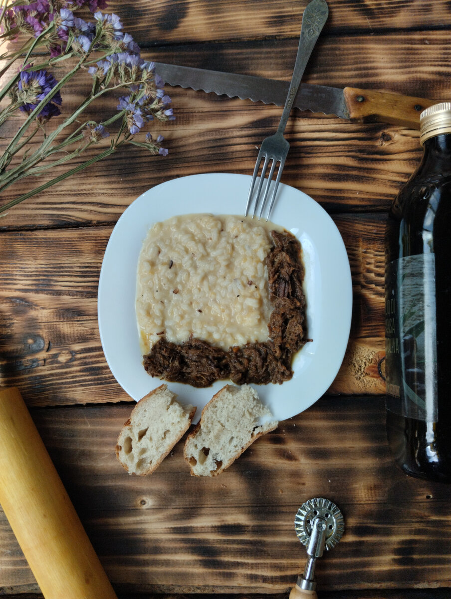 Ризотто cacio e peppe (качо э пэпэ) с говяжим рагу | Простая Италия и не  только | Дзен