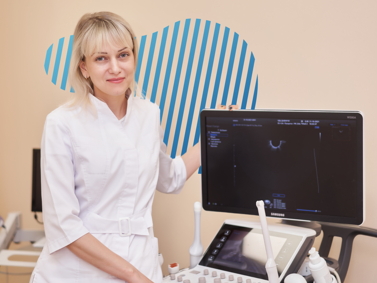 Терапевт, врач ультразвуковой диагностики клиники "ДАВИНЧИ" Анна Анатольевна Шмойлова. Врач высшей квалификационной категории. Опыт работы доктора около 15 лет. 