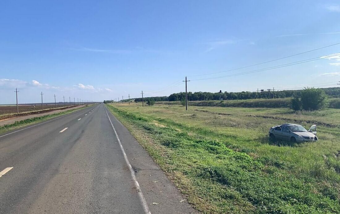    В Оренбуржье иномарка слетела с дороги и перевернулась, пострадал ребенок Кристина Просвиркина