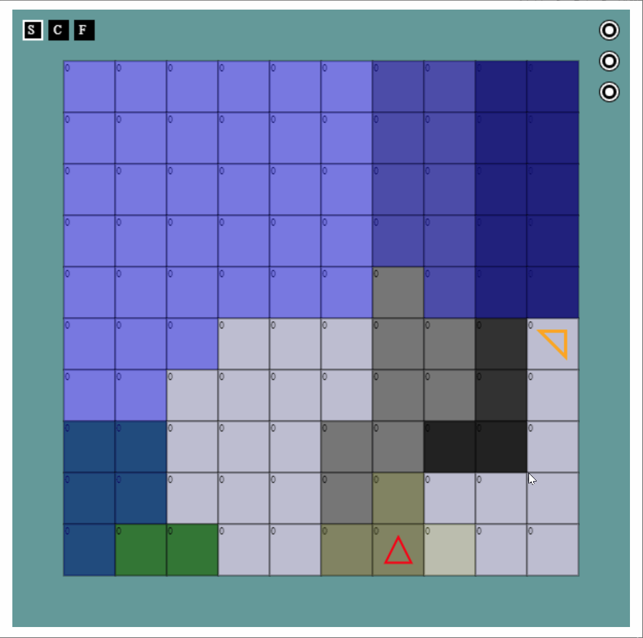 Первая версия перемещения