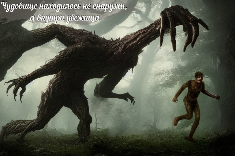 Погоня. Иллюстрация к книге "Прозрение" Ален Мурсем.