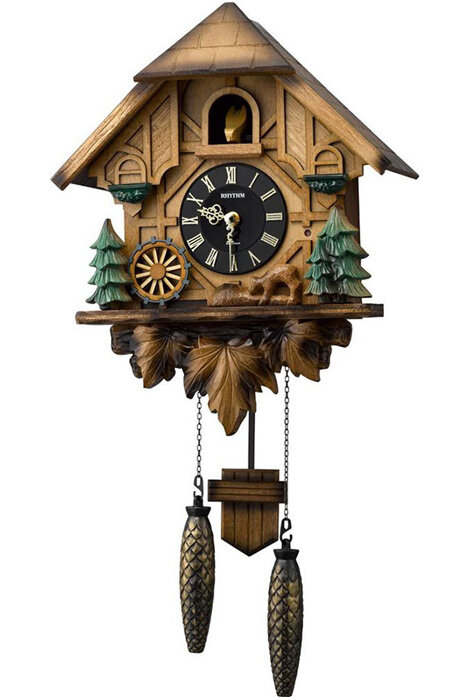 Ходики. Чтобы их завести, надо потянуть за гирьку. Пока гирька спускается, часики идут. Фото из интернета.