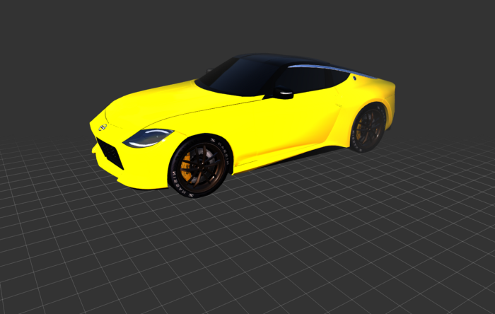 3D-модель автомобиля, загруженная с помощью pyweb3d