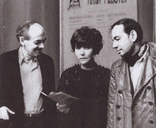 Булат Окуджава, Белла Ахмадулина, Андрей Вознесенский.