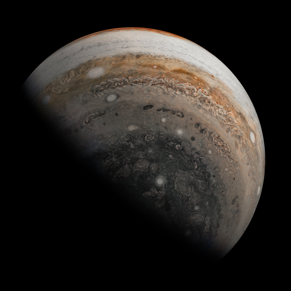NASA снимок Юпитера аппарат Juno