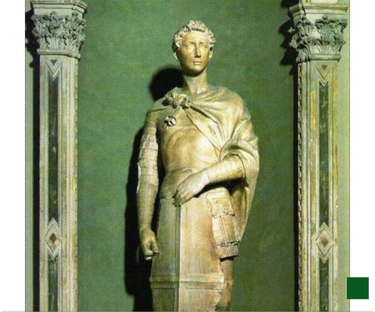 Донателло. Святой Георгий. 1415–1417. Мрамор. Национальный музей Барджелло, Флоренция.