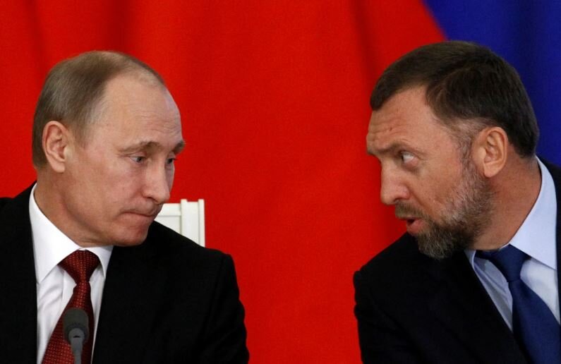 Владимир Путин и Олег Дерипаска (иллюстрация из открытых источников)