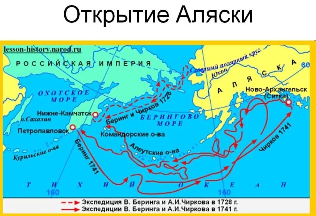 Карта русской америки в начале 19 в