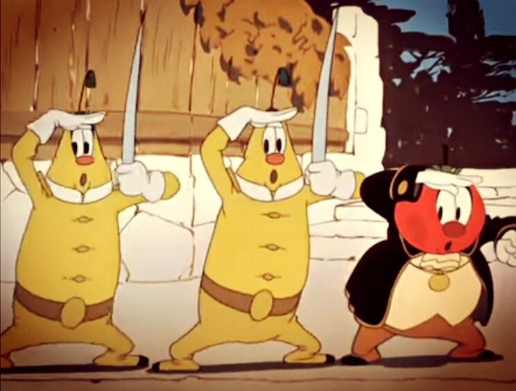 Кадр из мультфильма "Чиполлино" 