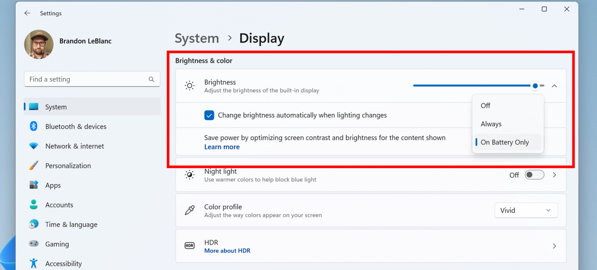 CABC Windows 11 / Microsoft .com