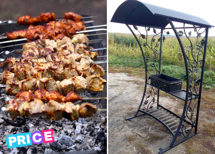 Шашлыки на мангале.