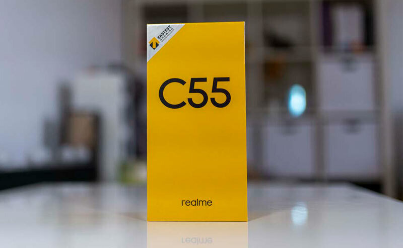 Коробка смартфона Realme C55