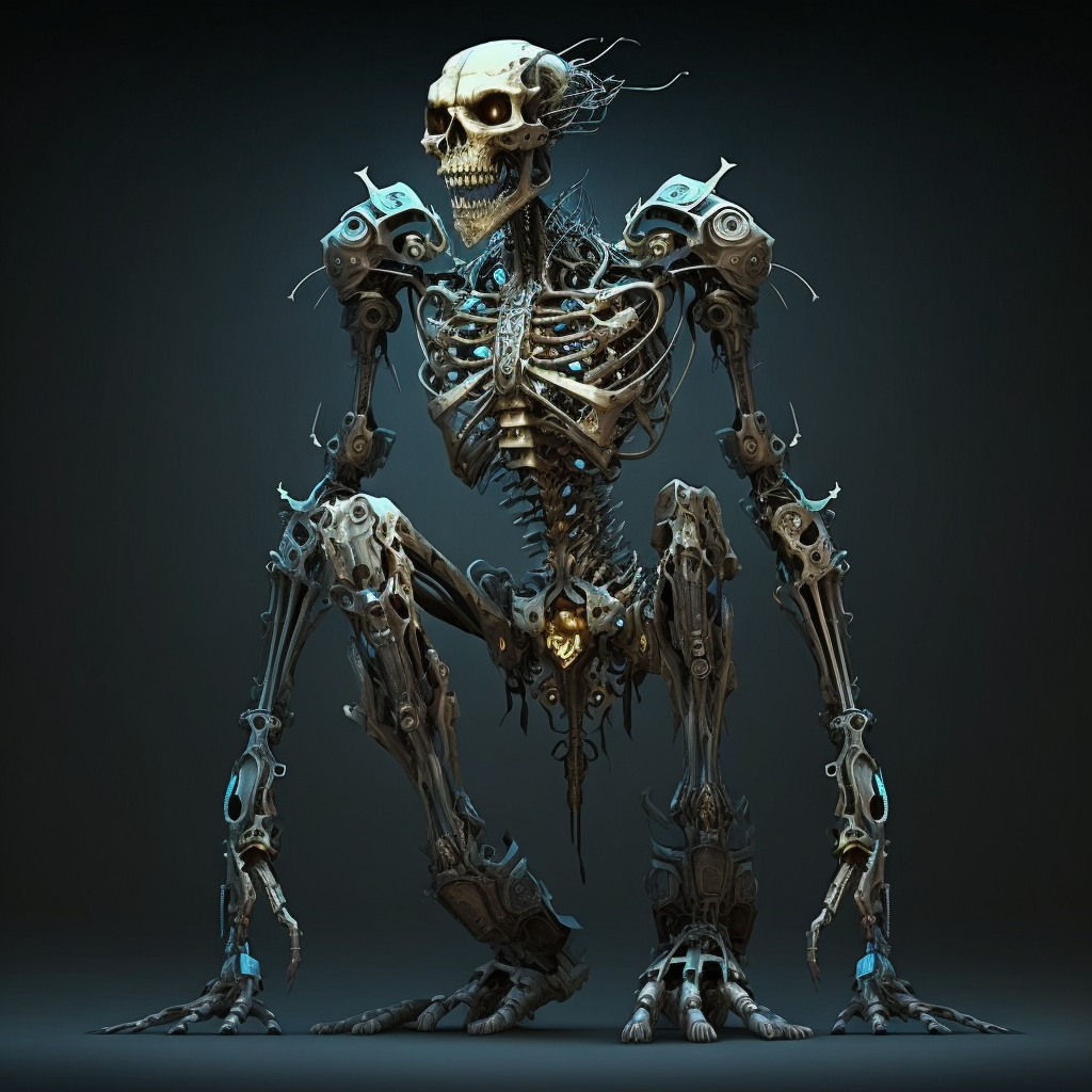 Скелетами и черепами созданными нейросетями, уже забито всё интернет пространство...