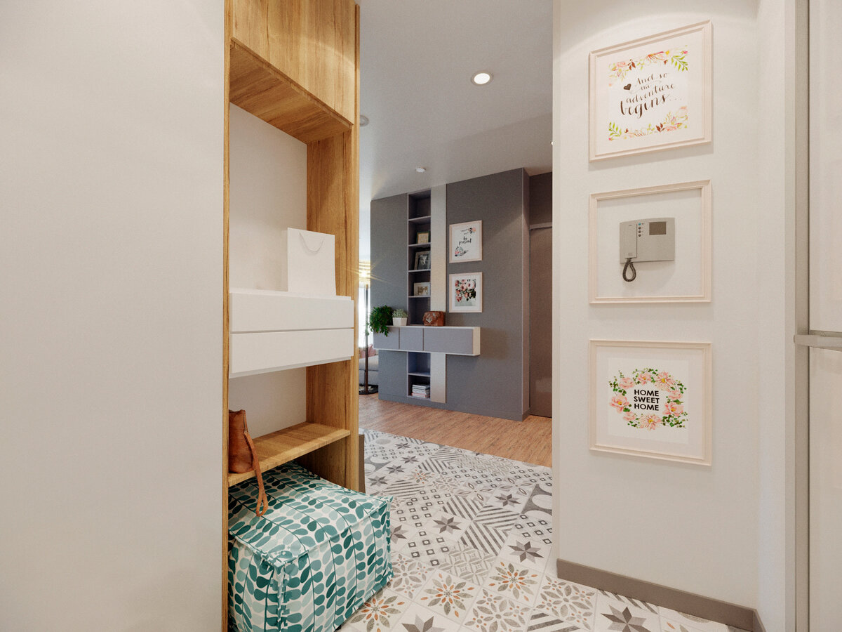 Без излишеств, но очень мило. Приятный, эргономичный интерьер в скандинавском стиле