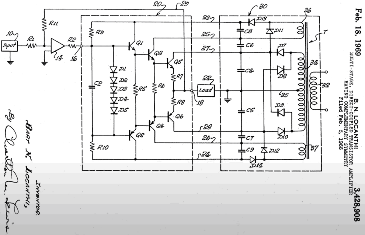 Патент Локанти Т. Введены резисторы  R5 и R6 - основная суть патента.