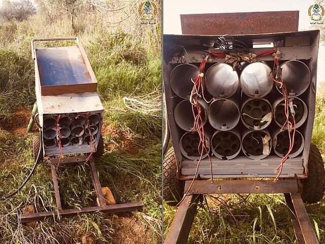 Найденная "катюша" с места обстрела в Южном Ливане