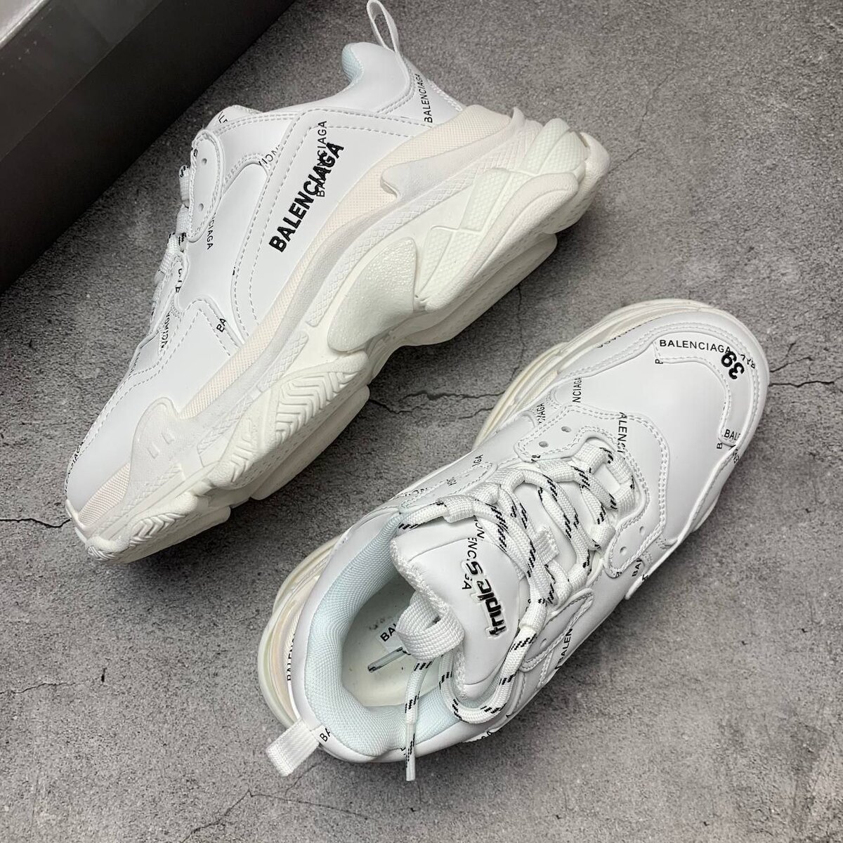Balenciaga Triple S Allover Logo White 536737W2FA19010