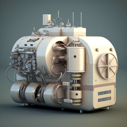 изображение сгенерировано Midjourney по запросу: масс спектрометр. изображение технически верное, технически детализированное. дизайн футуристический. фотографическая точность. высокое разрешение