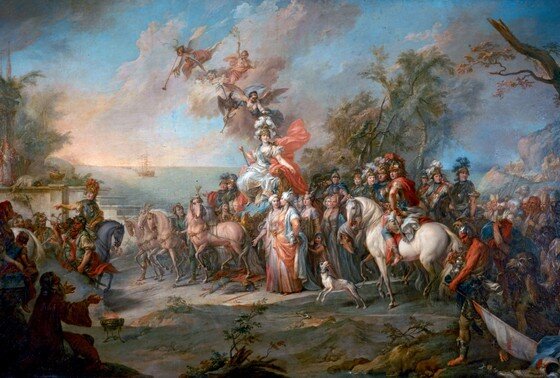    «Аллегория победы Екатерины II над турками и татарами» Стефано Торелли, 1772 год